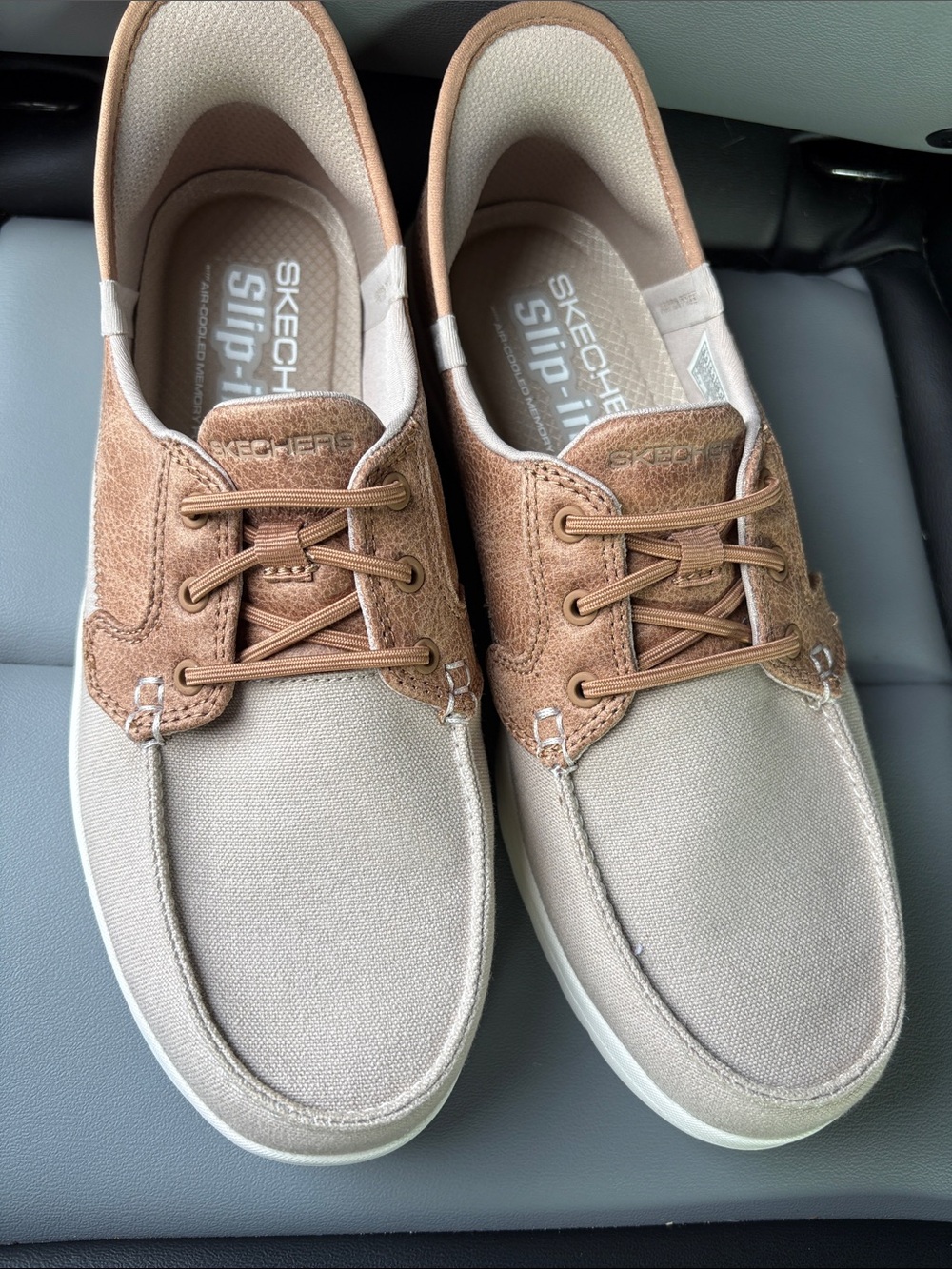 Skechers women’s Beige & Brown Slip-On Casual Shoes